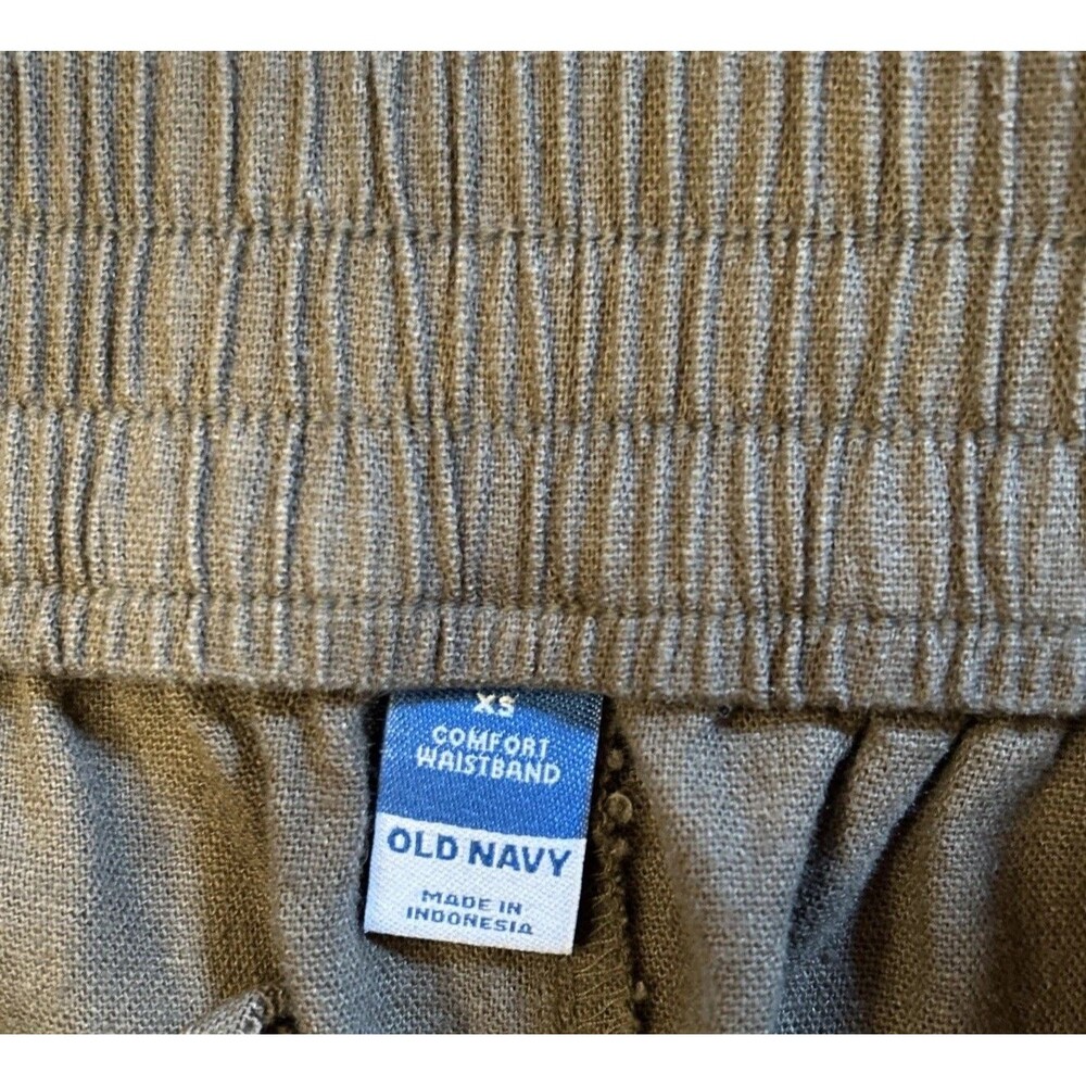 Old Navy Linen Blend Shorts Olive Green Comfort Waist Sz XS 3.5" Inseam Summer - Picture 6 of 8